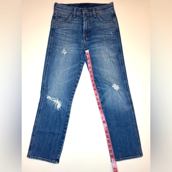Lucky Brand Women’s Authentic Straight Crop Blue Denim Jeans Size- 2/26 - Picture 3 of 9